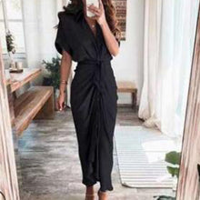 Load image into Gallery viewer, Women's Plus Size Printed Pleated Maxi Dress
