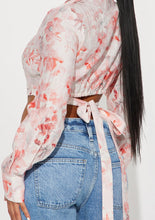Load image into Gallery viewer, Tie Me Around Flowers Blouse
