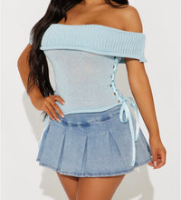 Load image into Gallery viewer, Girlie Baby Blue Ballet Sweater
