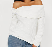 Load image into Gallery viewer, Plus Size -Cold Off The Shoulder Sweater
