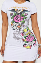 Load image into Gallery viewer, Love Hard Romance T-shirt Dress
