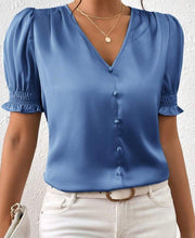 Load image into Gallery viewer, Puffy Satin Blouse
