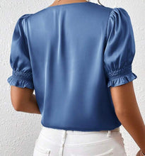 Load image into Gallery viewer, Puffy Satin Blouse
