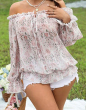 Load image into Gallery viewer, Plus Size Women's Boho Off-Shoulder Floral Blouse

