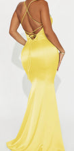 Load image into Gallery viewer, Canary Diamond Satin Dress
