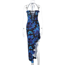 Load image into Gallery viewer, Tie Dye Print Lace Up Bodycon Dress
