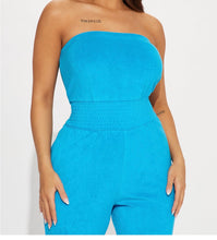 Load image into Gallery viewer, Just A Girl's Terry Cloth Jumpsuit
